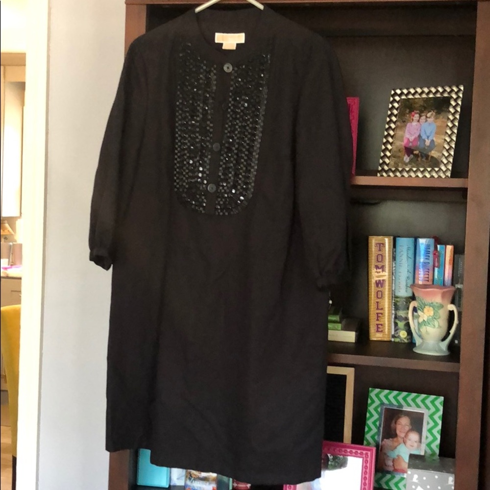 Black embellished dress